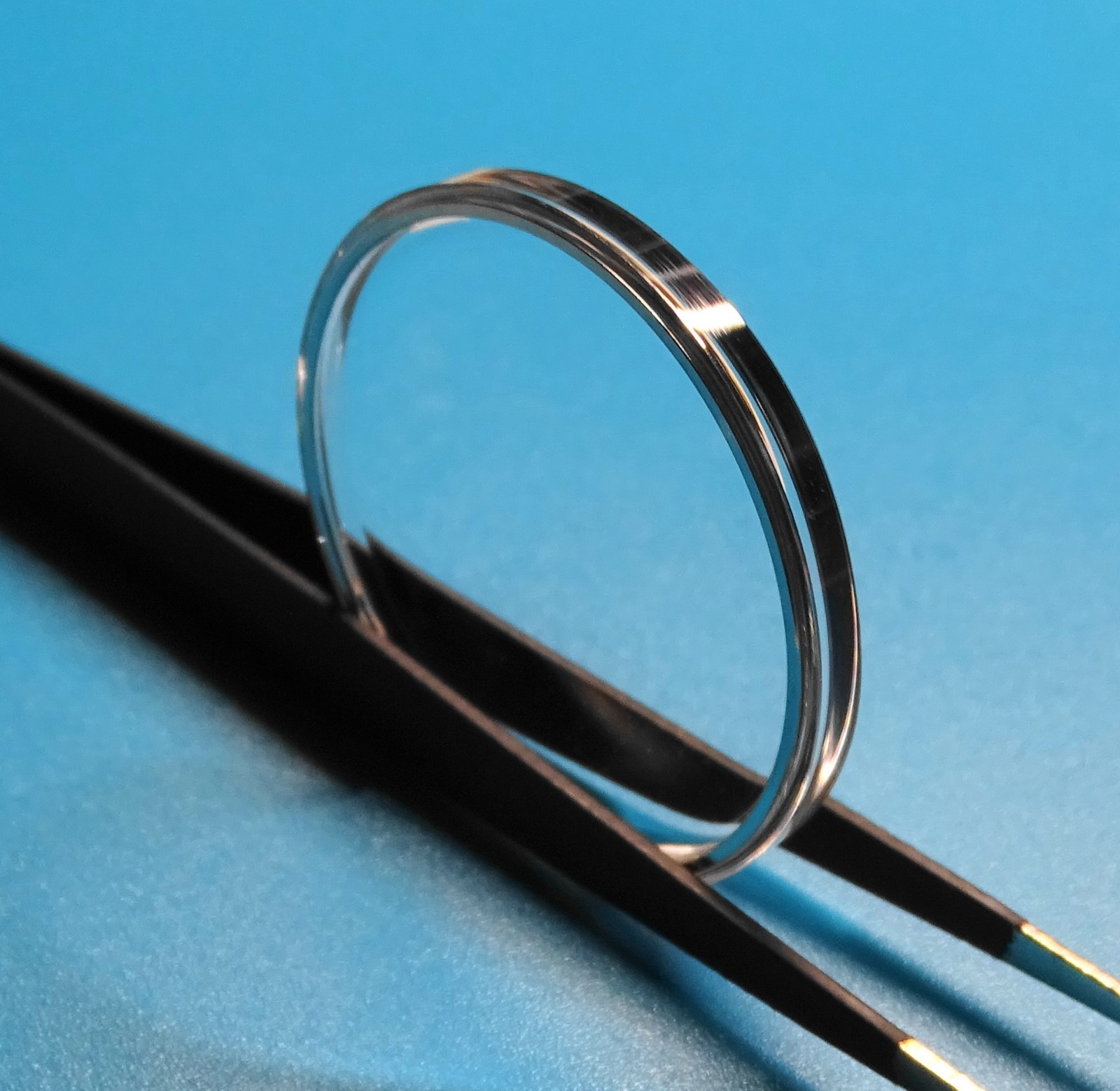 Diving Watch Glass Chrome Ring Aquatic Ø 26.2 Mm Height 4.40 Mm.
