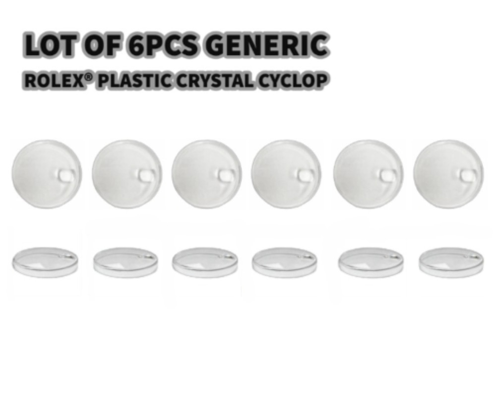Lot of 6pcs Plastic(Acrylic) Watch Crystal FOR ROLEX CYCLOP 108 Fit 7914 &Others