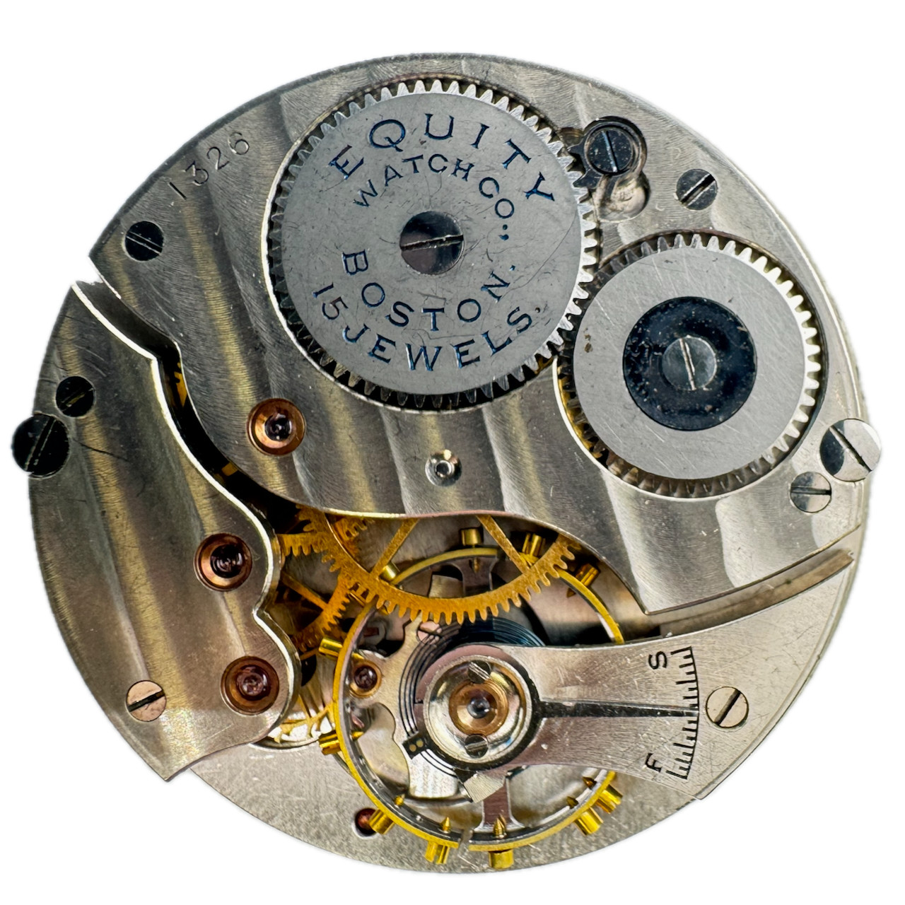 Antique 16s Equity-Waltham Private Label 15J Mechanical Pocket Watch Movement