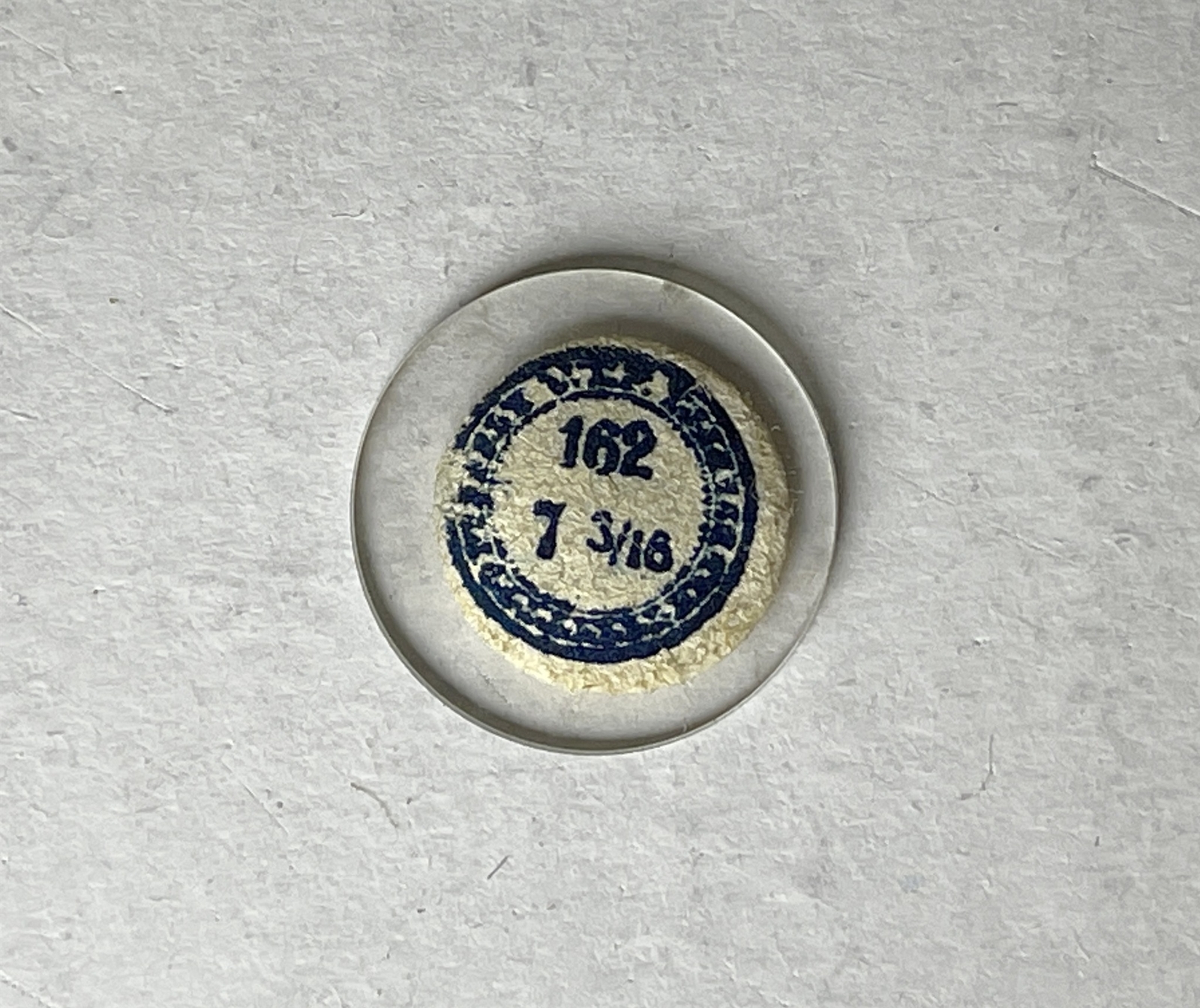 Antique VTF France Mineral Open Face Glass Watch Dial Crystal 162 16.1mm Diametr