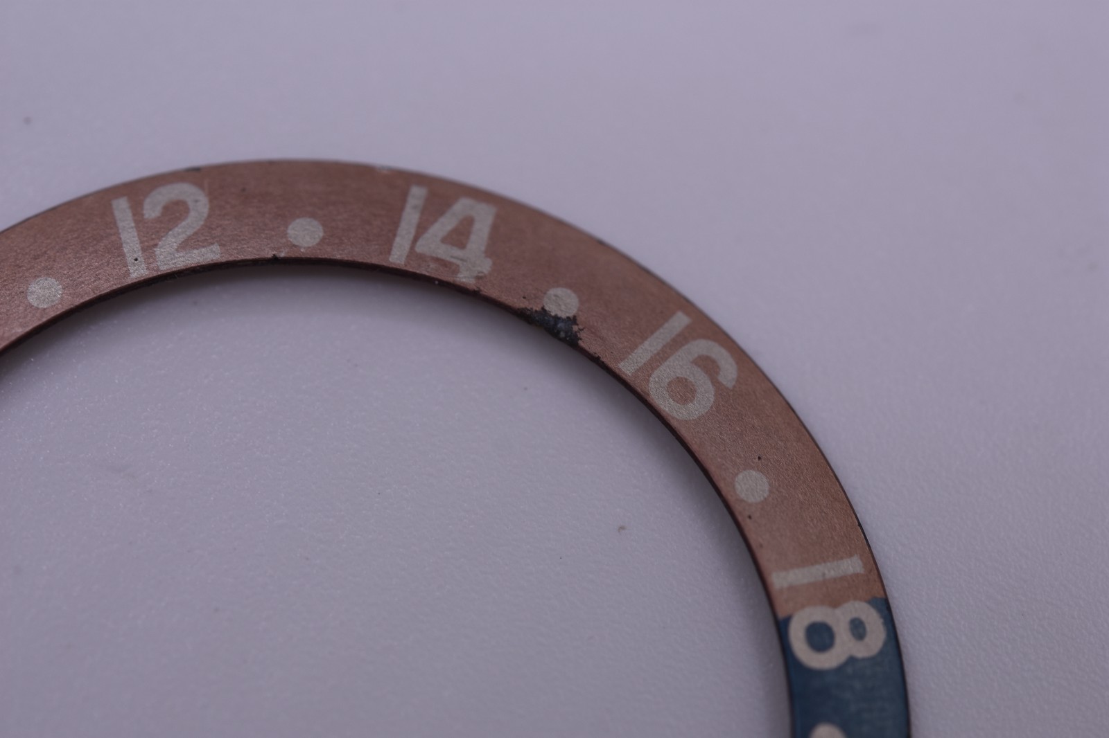 Vintage Rolex GMT Master Pepsi Bezel Insert Faded Ghost Fat Font 1675 Red Back