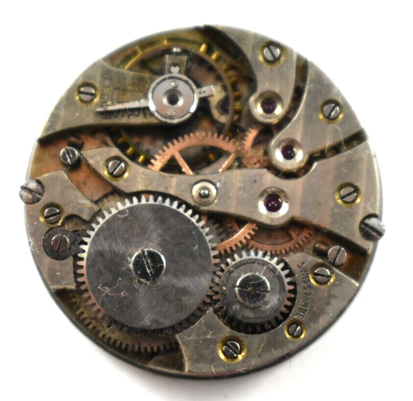 Vintage Unbranded Swiss Made 27.12mm Wrist Watch Movement lot.wk