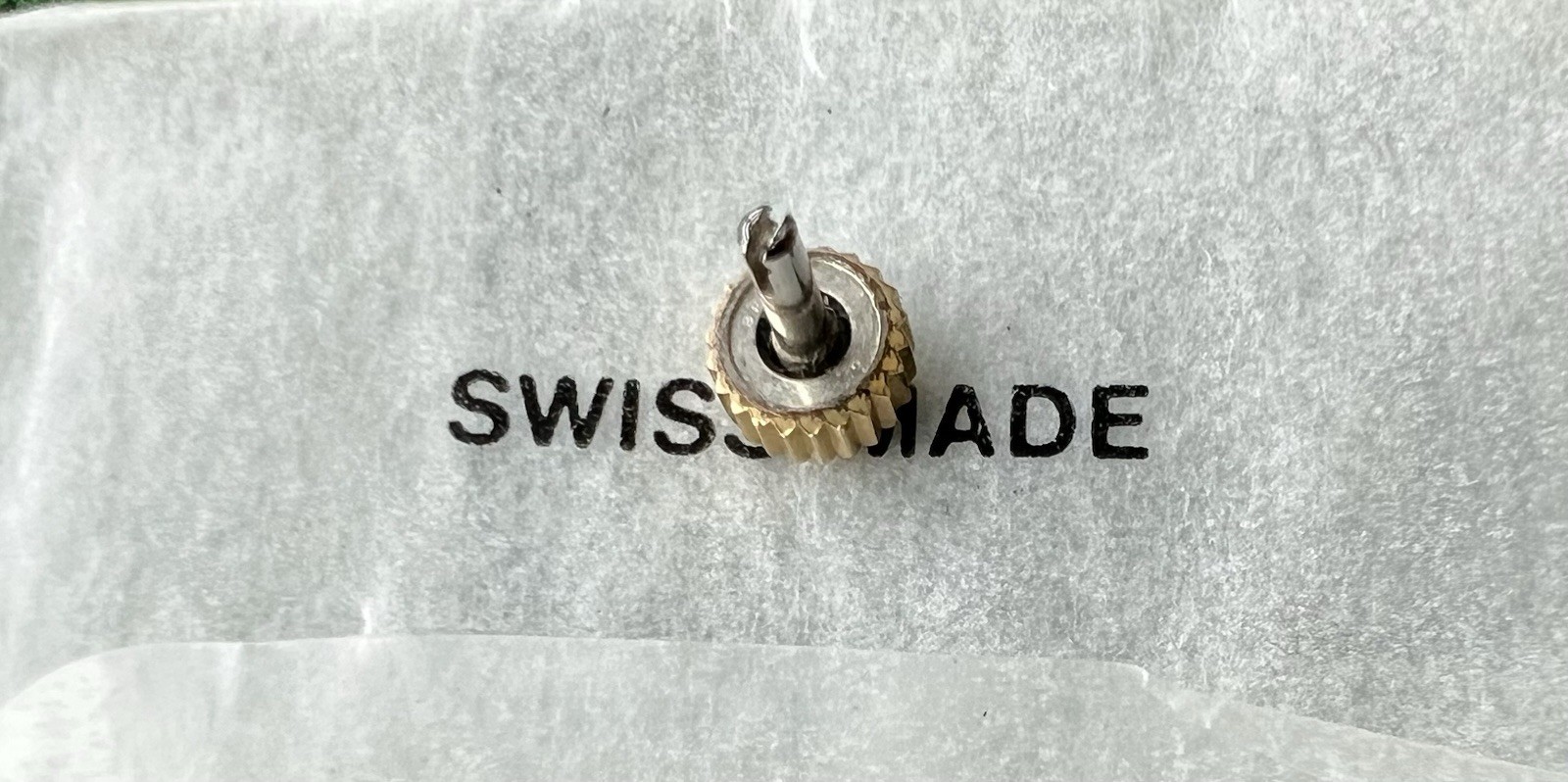 Genuine Omega crown 4.4mm yellow gold for watch repair OC#1708