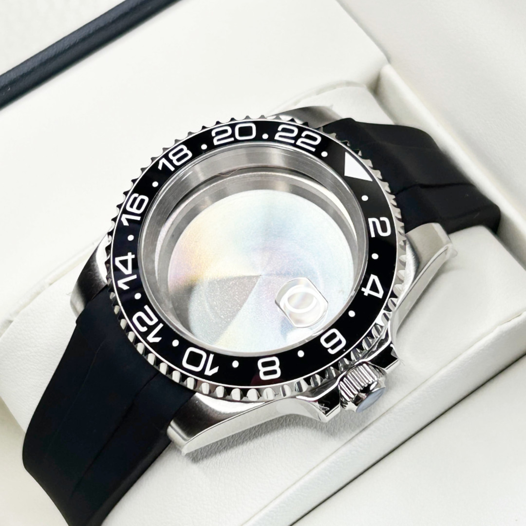 Silver 200M Waterproof 40mm Dive Watch Case for NH35A NH34 120 Clicks Sapphire