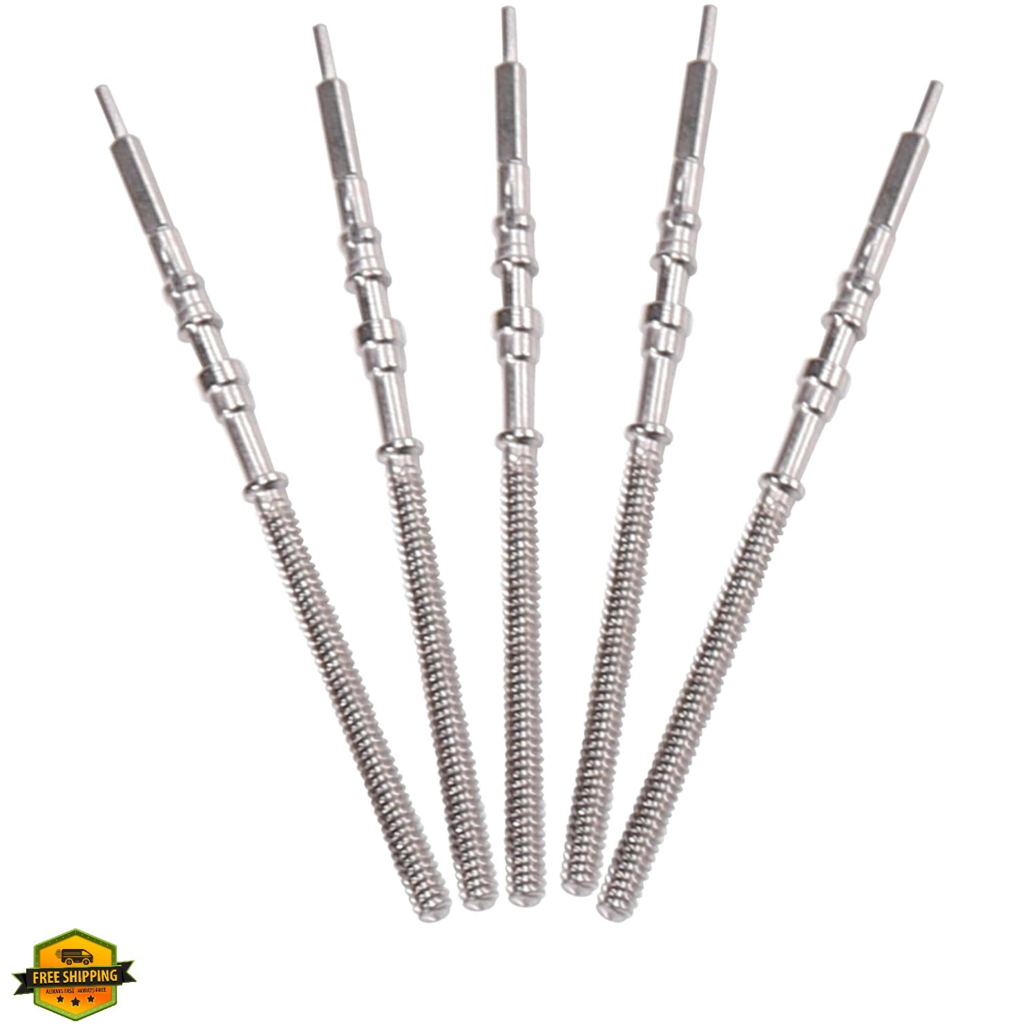 5Pcs Silver Movement Watch Steel Stem Crown Kit Watch of Parts NH35 NH36 NH38…
