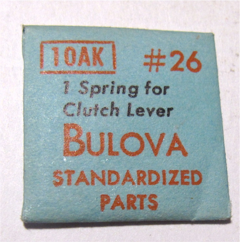 Watch Part-Bulova 10AK #26-Spring For Clutch Lever-Factory Sealed Package