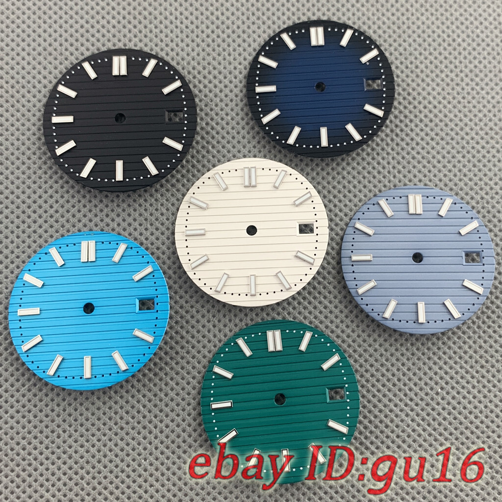 29.5mm luminous white black green sterile watch Dial fit NH35/NH35A movement