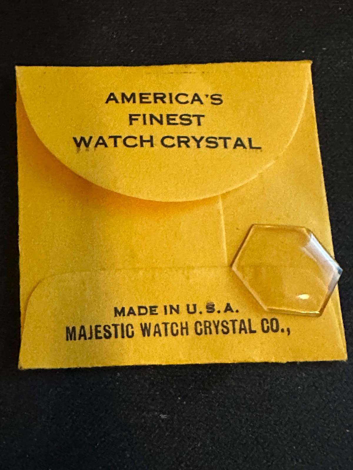 Mercury Flat Crystal H1351 (GS H398) for BULOVA – 13.5 x 12.8 mm – New