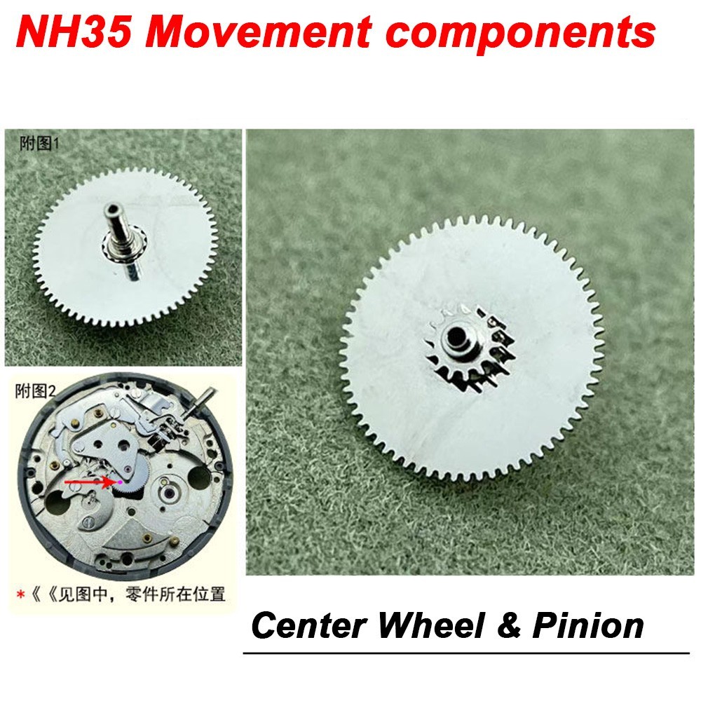 NH35/36 movement parts-Balance Cock-Center Wheel -Balance Wheel-Mainspring