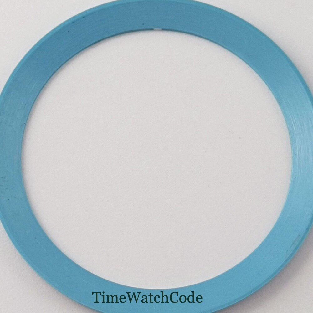 Sky Blue Sloped Bezel Insert Ceramic Watch Ring 38mm*30.6mm Fit Bliger Tandorio