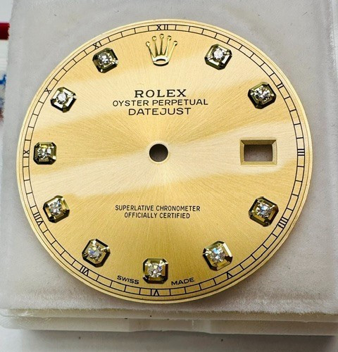 Authentic Rolex Factory Champagne Diamond Dial for Datejust 41 126333 126303