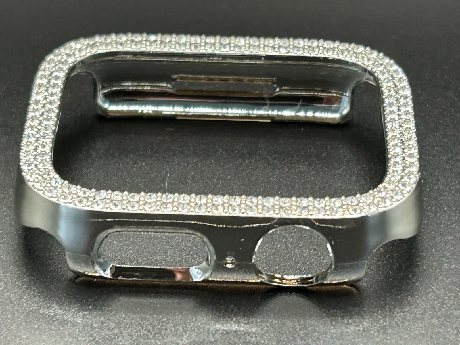 45mm Apple Watch Diamond Bling Case Cover Bezel Silver Tone Protective Frame