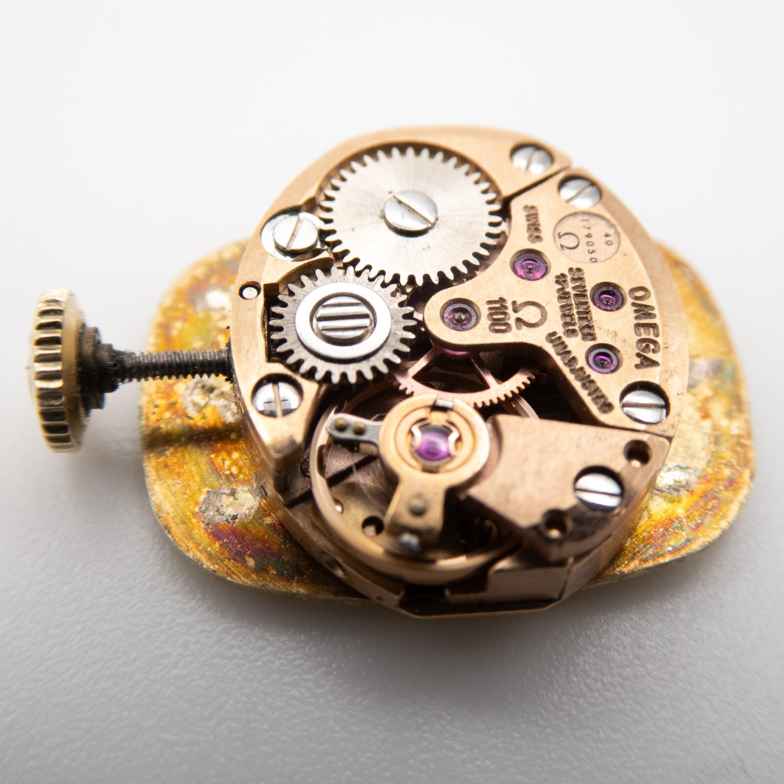 Vintage Omega Caliber 1100 17-Jewel Wristwatch Movement, Gains 10 minutes/day