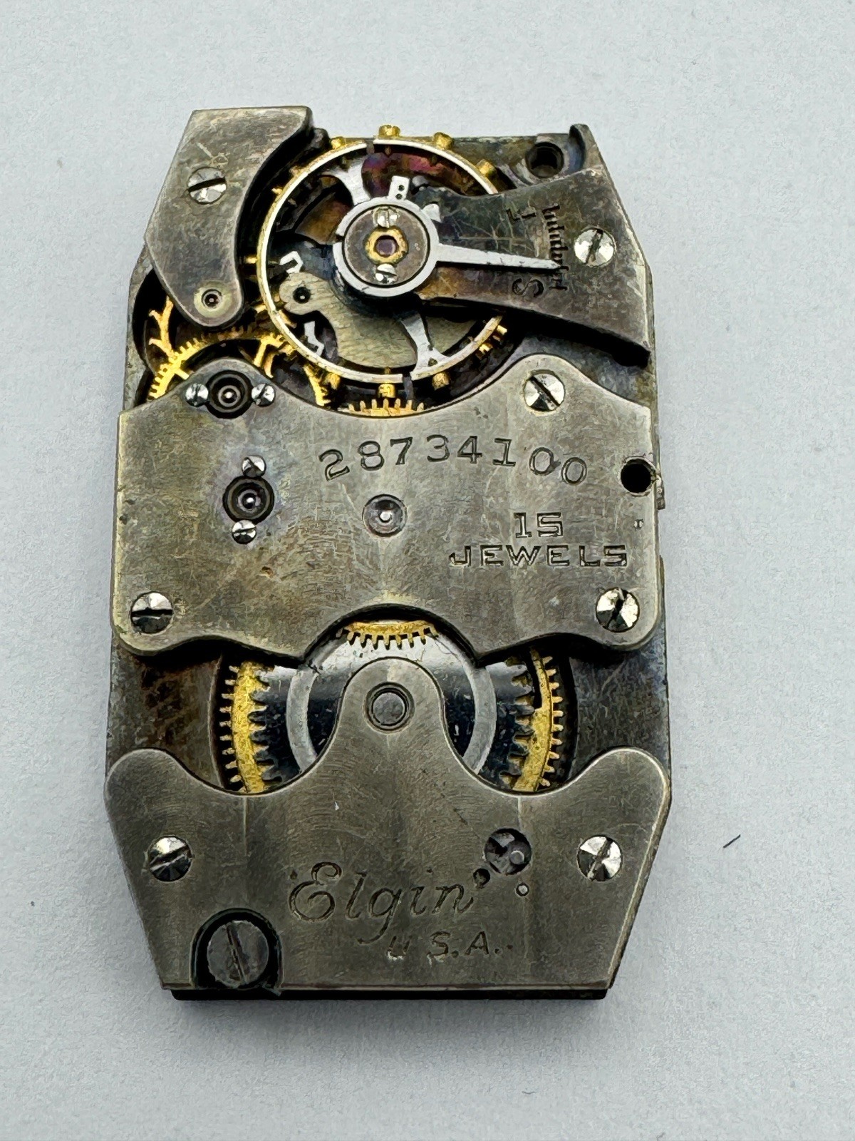 Lot Of 5 Men’s Partial Watch Movements For Parts Or Repair