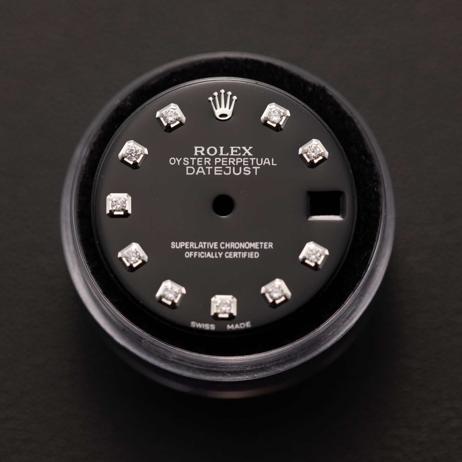 Rolex 31mm Custom Black Diamond Dial for Datejust/Presidential Watches
