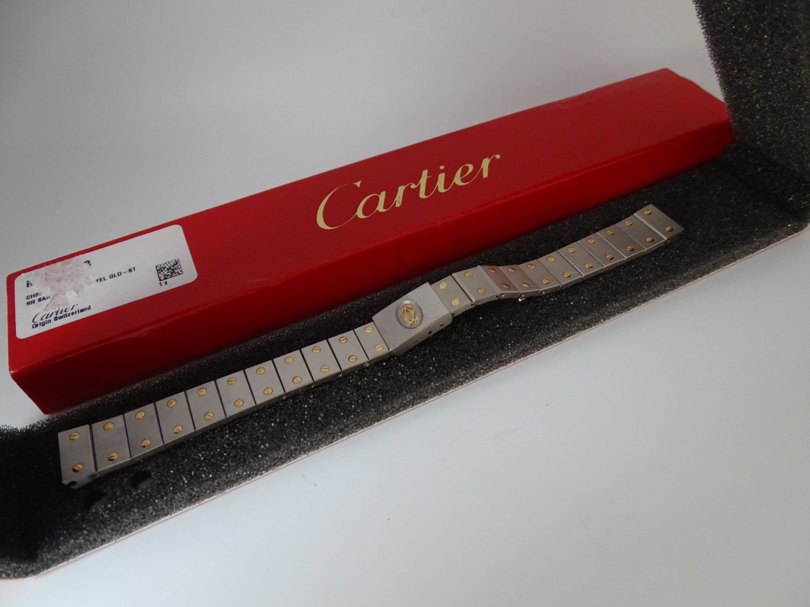 Cartier Santos Octagon Bracelet Ladies 18k Gold and S. Steel Original 12mm