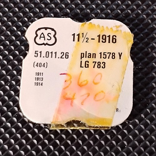 AS 1916 Winding Stem (short) watch part #404 A. Schild 1916