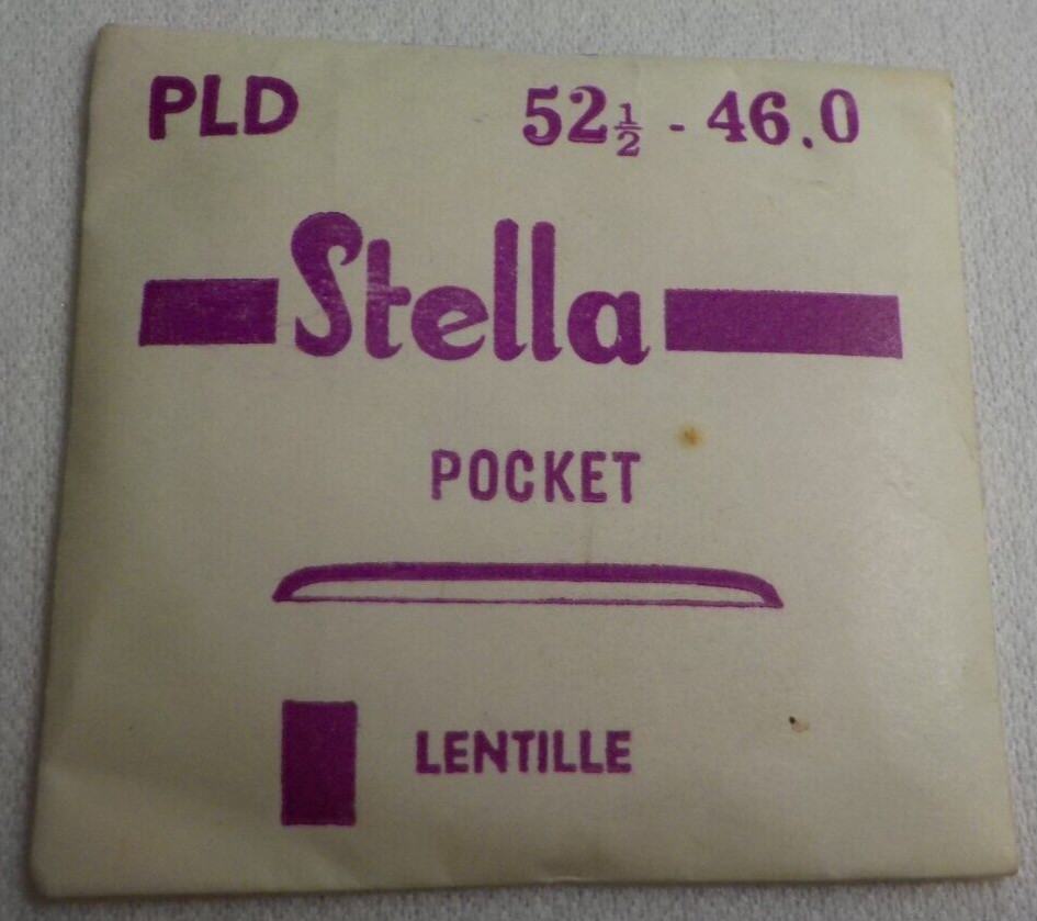 STELLA POCKET WATCH CRYSTAL WATCHMAKER REPLACEMENT 46.0 52 1/2 PLD LENTILLE #231