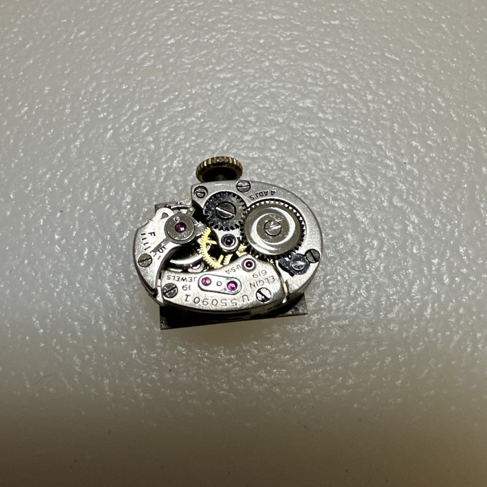 LADIES LADY ELGIN 19J 650 WRIST WATCH MOVEMENT Complete W Dial,Hands