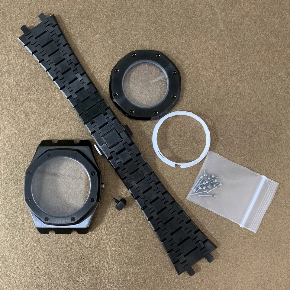 41mm Stainless Steel Watch Case Strap Sapphire Glass For NH35 NH36 4R Movement