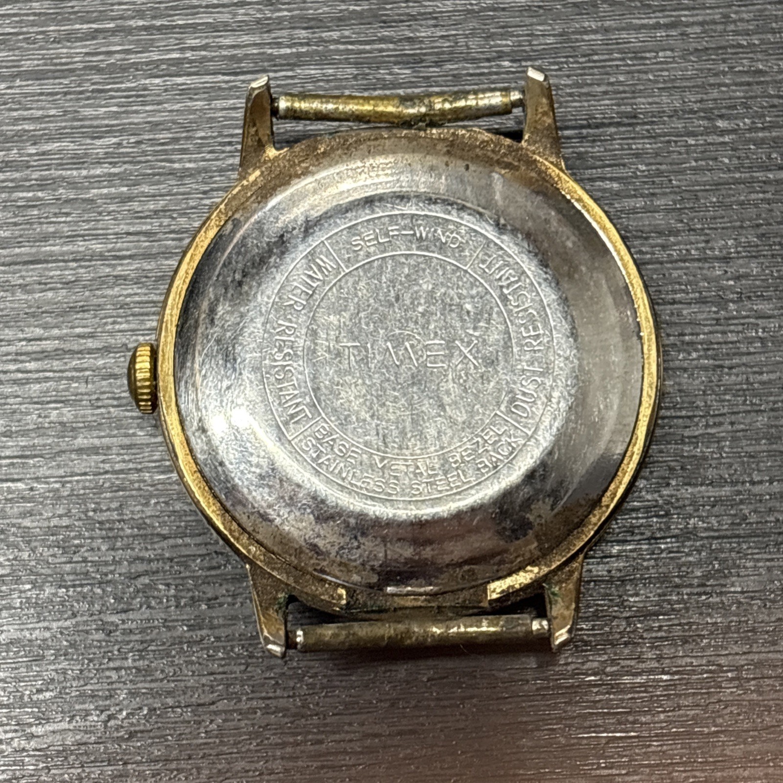 Vintage Timex Water Resistant Automatic Men’s Watch Movement 35mm Case For Parts