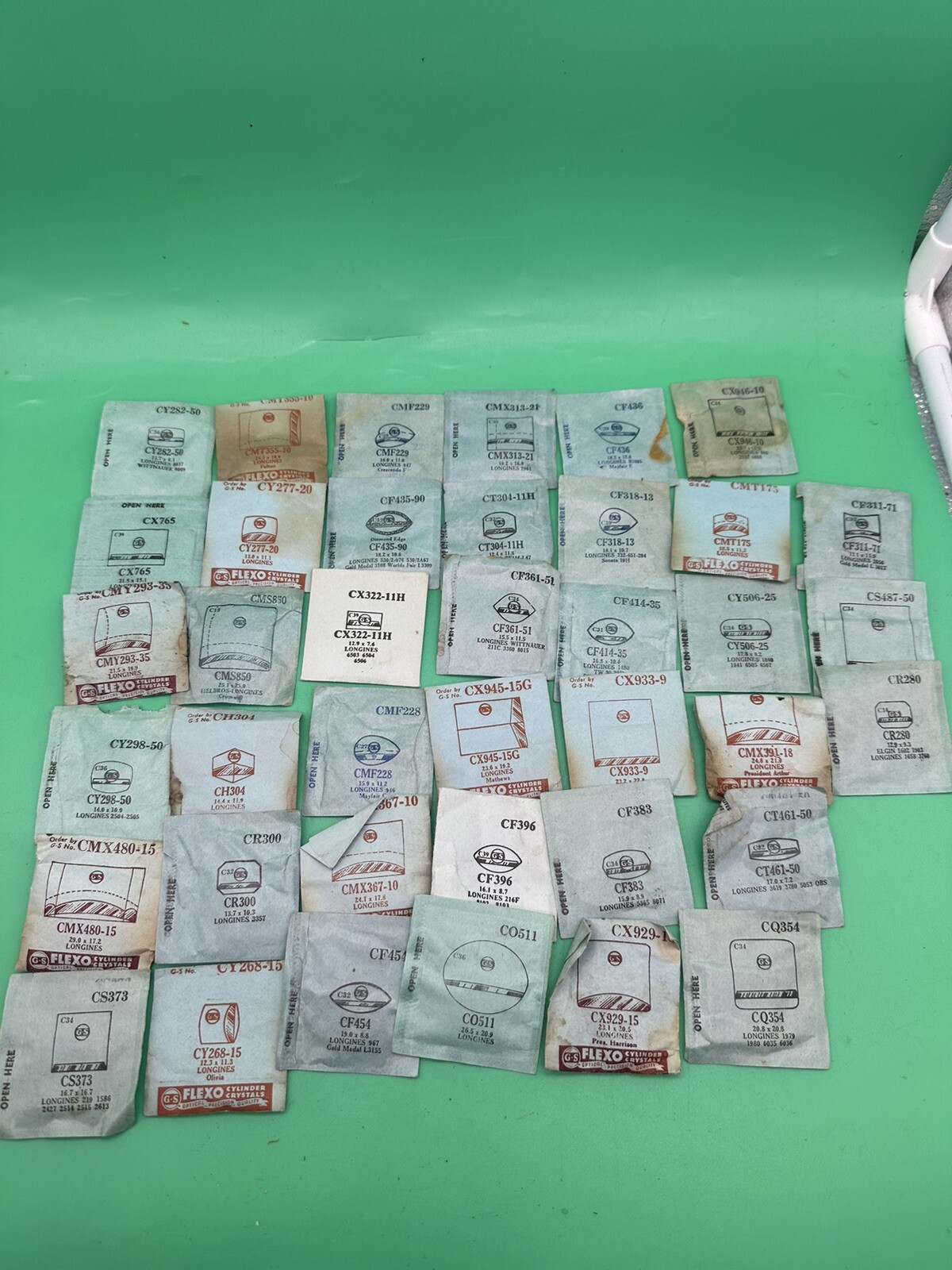 MIXED LOT OF REPLACEMENT GLASS WATCH CRYSTALS WATCHMAKER PARTS FOR LONGINES