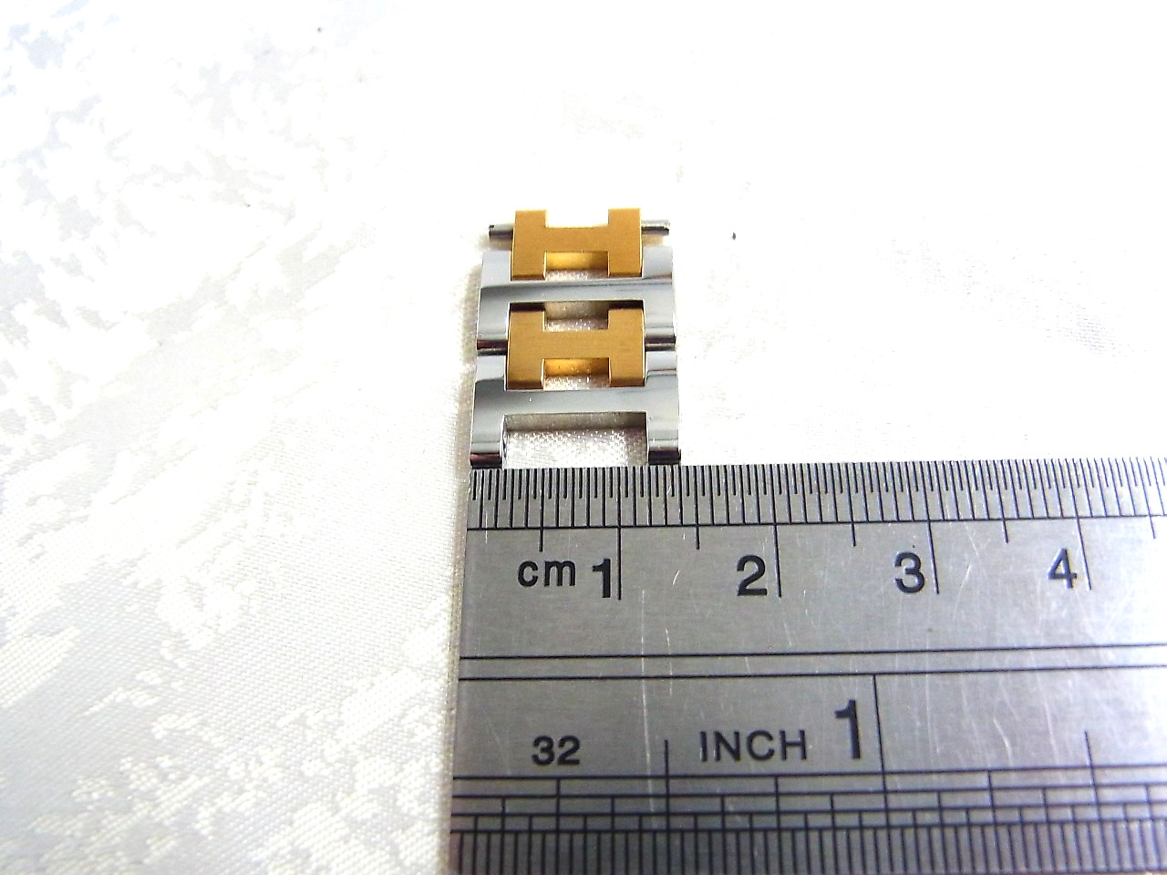 HERMES Clipper Watch 14mm Side Brushed Old Type Genuine Link Band 2pcs Set EX (c
