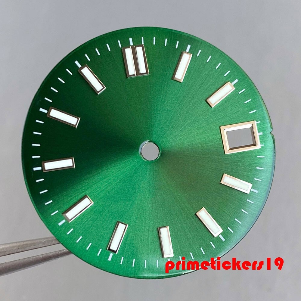 29mm NH35 Automatic Watch Dial+Hands Set Multicolor Face Date Luminous Sterile