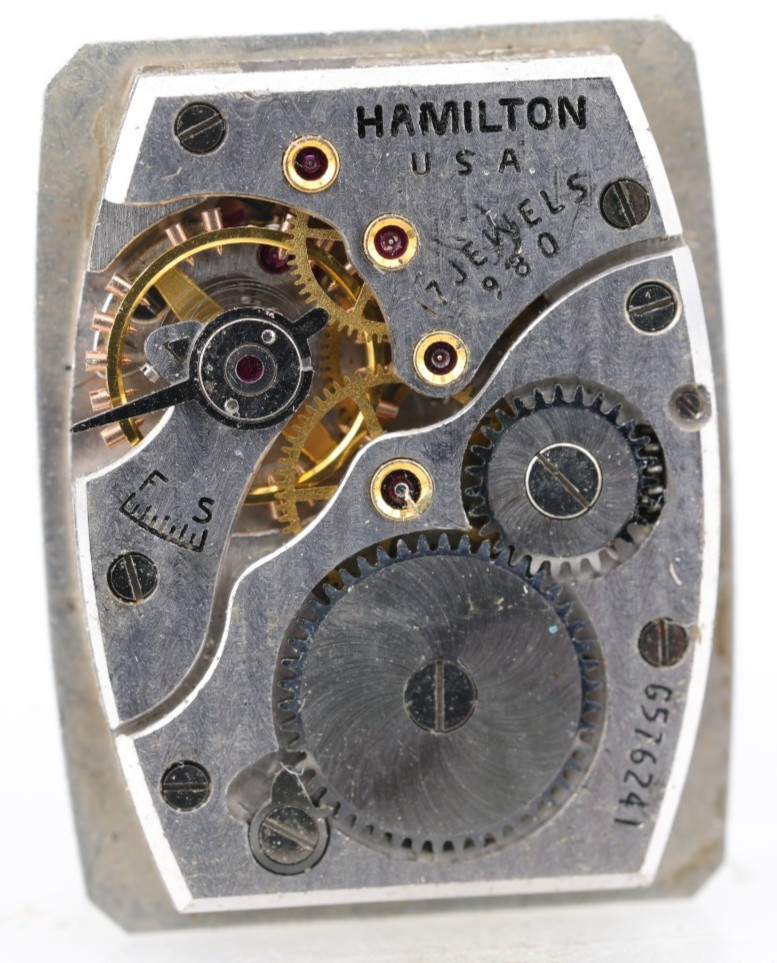 HAMILTON cal. 980, 17j WRIST WATCH MOVEMENT G576241, FOR REPAIR (EX)