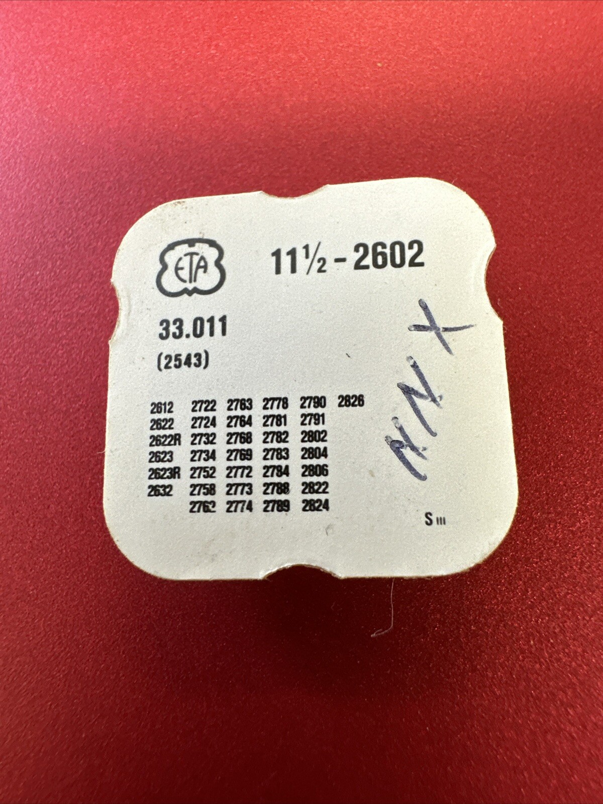 Genuine ETA NOS 2602 Watch Part For Repairs