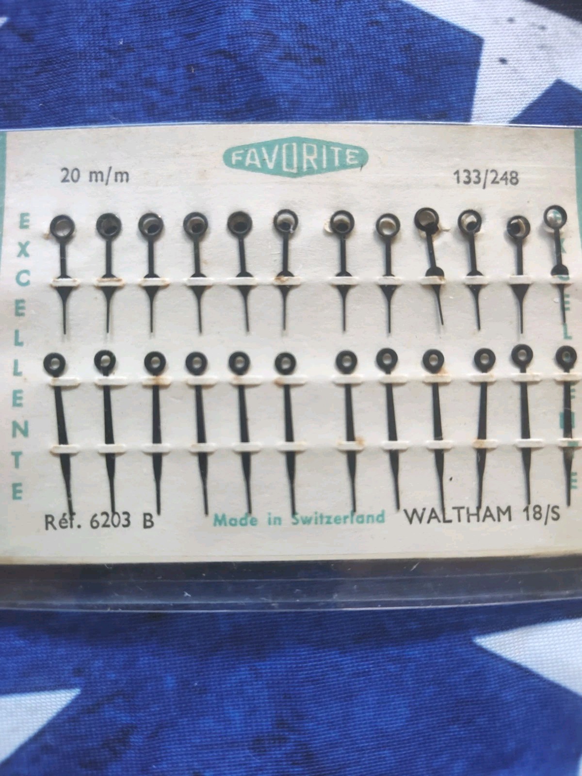 12 Pairs NOS Waltham Size 18 Pocket Watch Black Oxidized Hands Set Ref 6203B