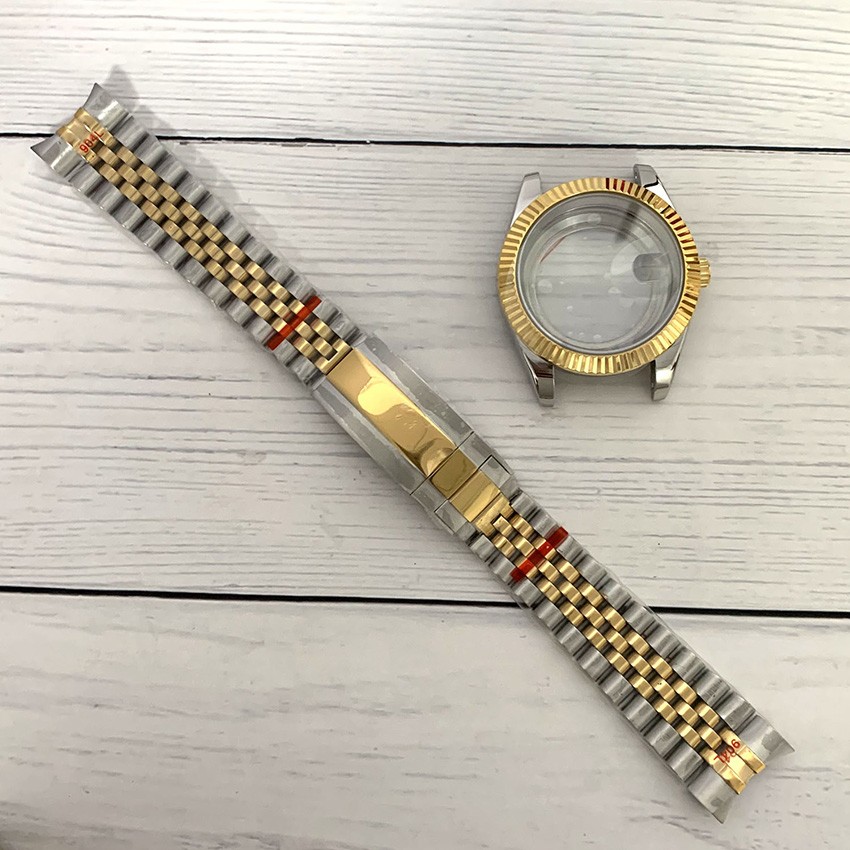41mm Stainless Steel Watch Case Sapphire Glass Strap for 8285 Automatic Movement