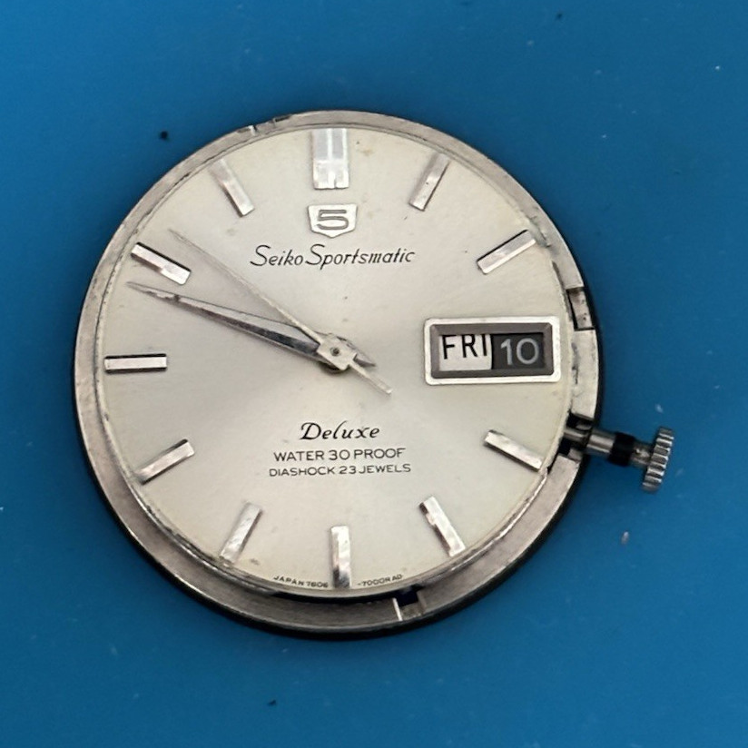 Seiko Sportsmatic Deluxe 7606A Automatic Movement w/ Day-Date