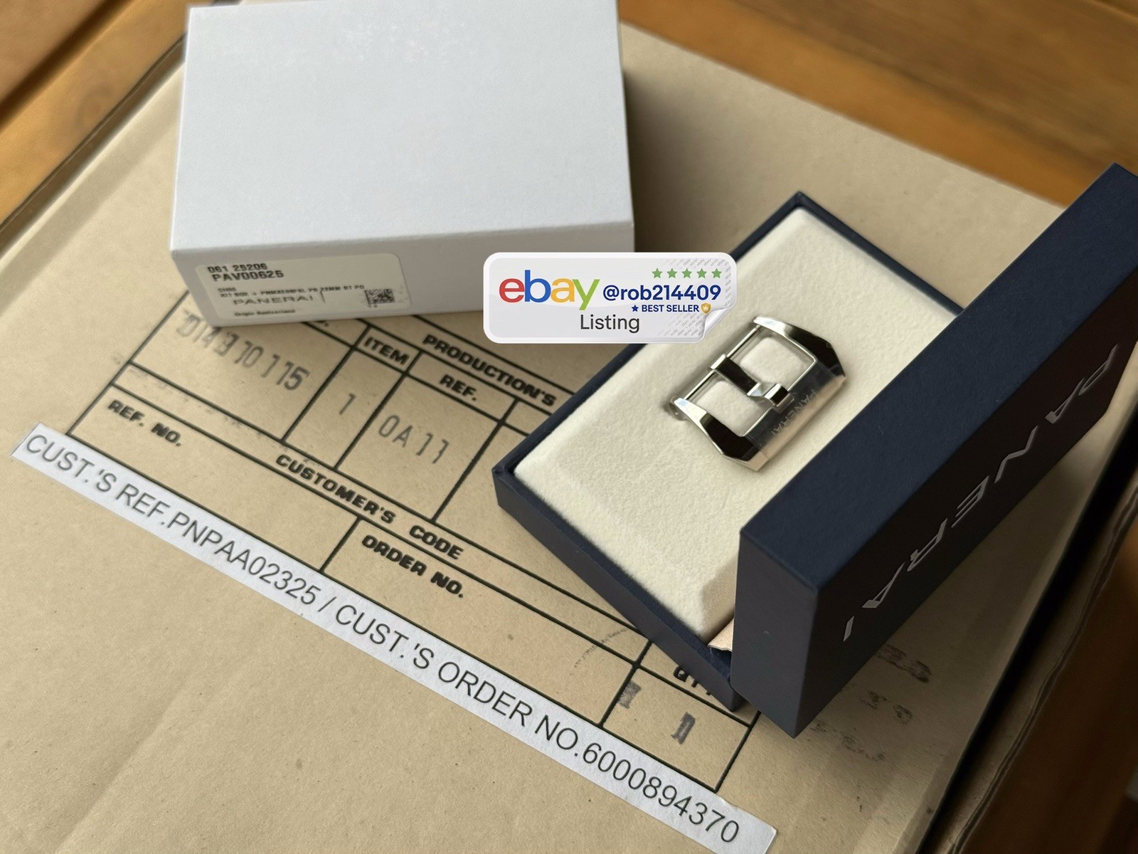 22 MM Panerai Stainless Steel Pin Buckle Silver 22mm Watch Strap Buckle PAV00625