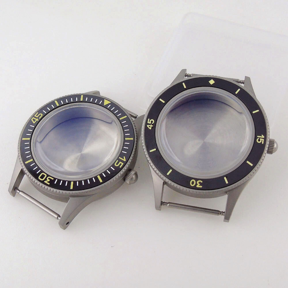 40mm Sapphire Glass Watch Case Fit 50-FATHOMS NH35 NH36 2824 Super luminous