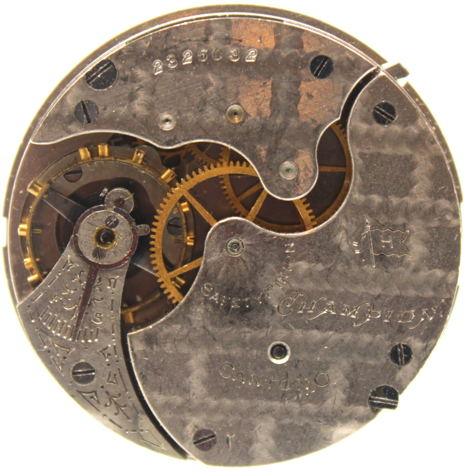 1907 HAMPDEN POCKET WATCH MOVEMENT 2326032 GRADE: CHAMPION H 16s 7j (SN2)