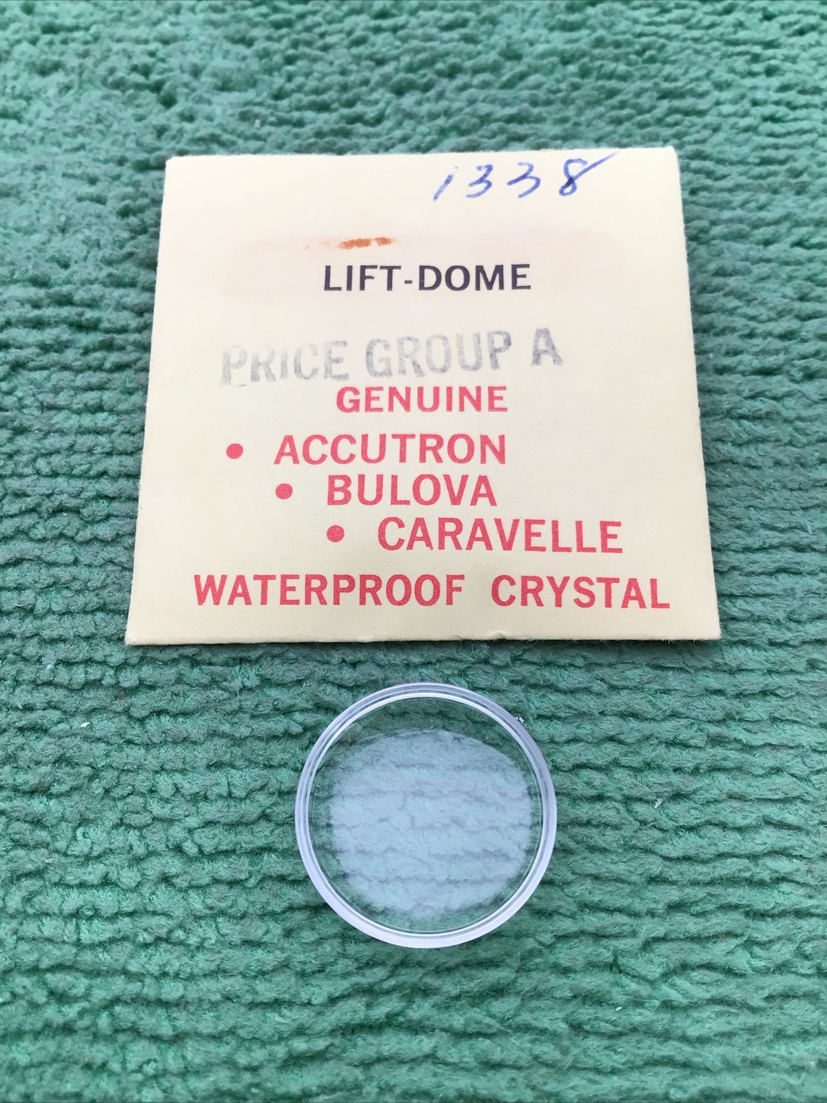 Genuine Bulova Accutron Part # 1338 Watch Crystal
