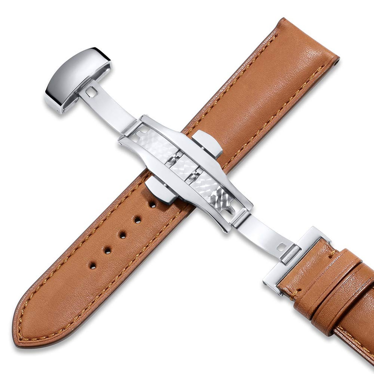 iStrap Quick Release Watch Band – Top Grain Leather Replacement Quickfit Stra…