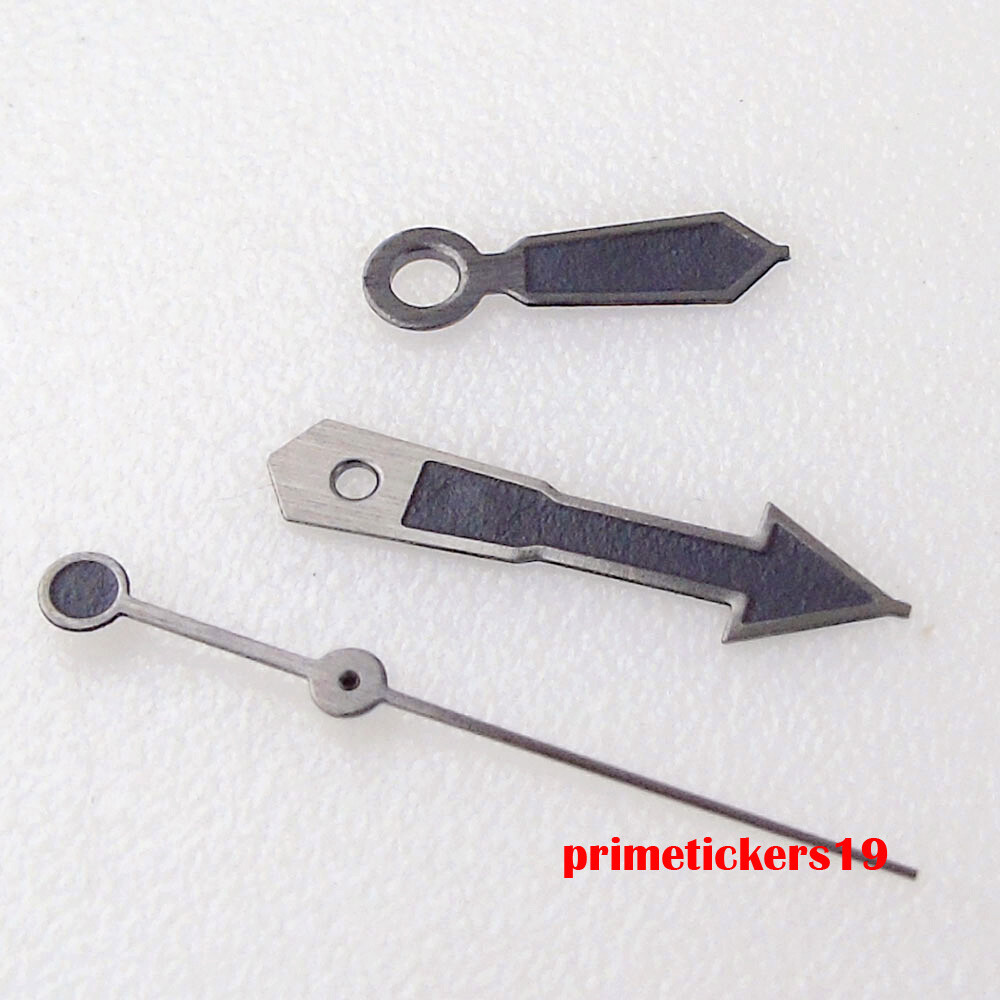 29mm Black Watch Dial Gray Marks Hands Set Week Date Fit NH36 Automatic Movement