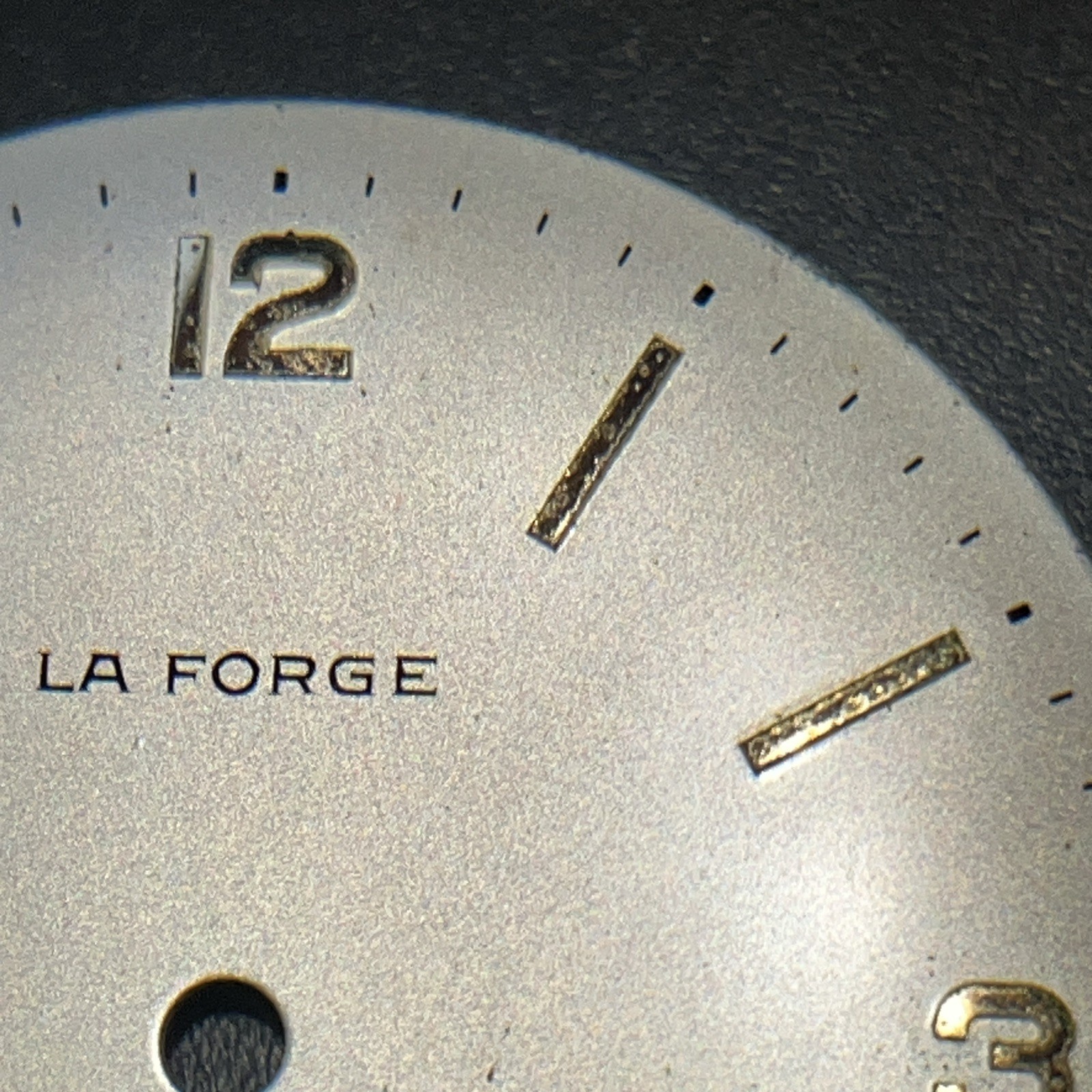 VTG La Forge Watch Dial with Sub -Seconds Swiss Made for Parts Repair