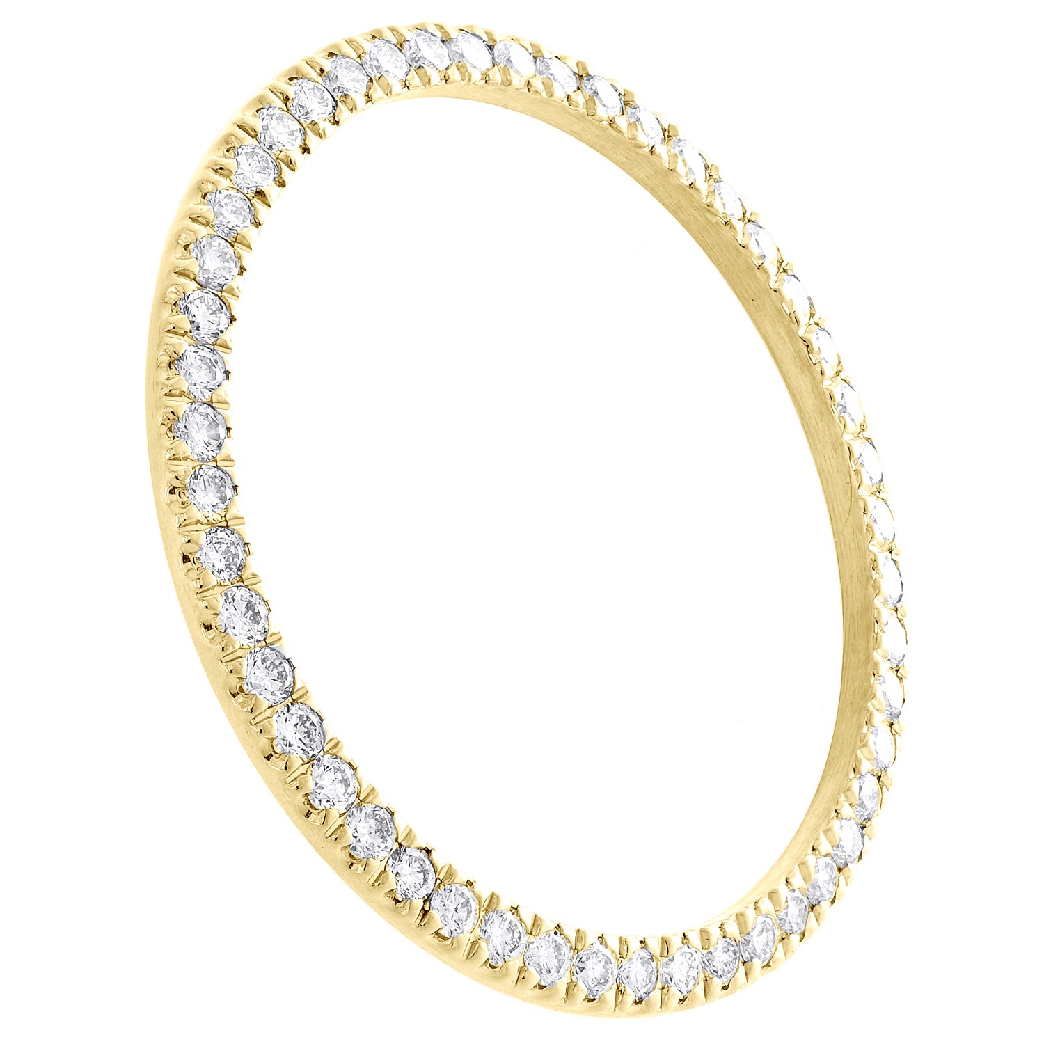 10K Yellow Gold Custom U-Cut Diamond Bezel For Rolex Day-Date 36mm Watch 1.65 CT
