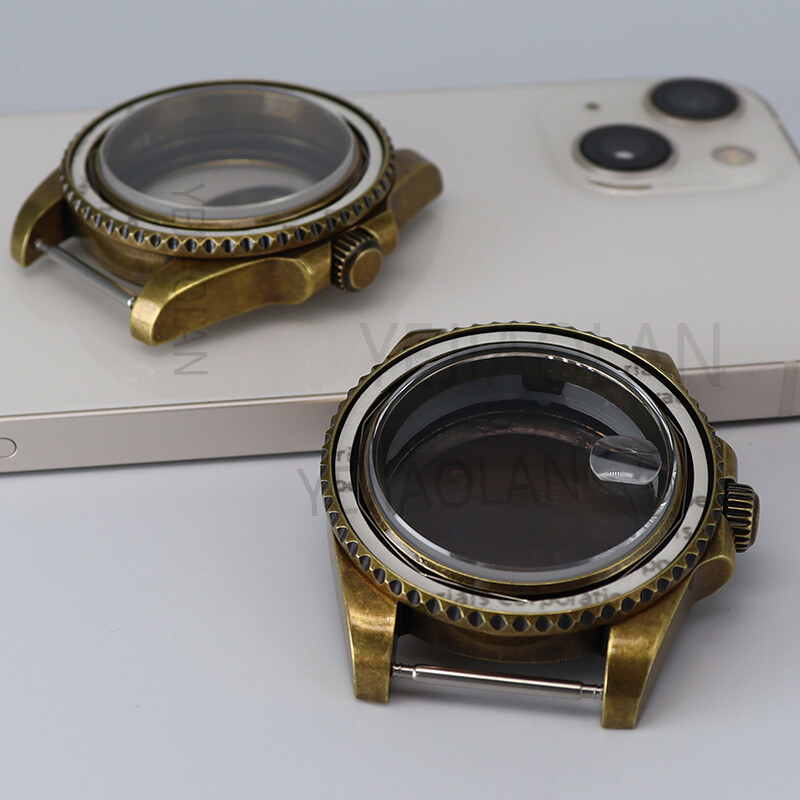 40mm Retro Bronze Modify SUB GMT Mod Watch Case nh35 For Seiko nh34 36 nh38 nh72