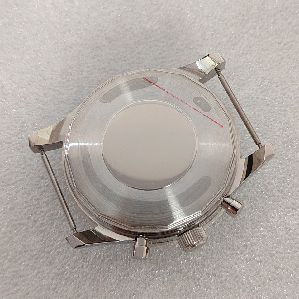 46.5mm Stainless Watch Case + Strap Mineral Glass For Vk63 Movement 36.8mm Dial