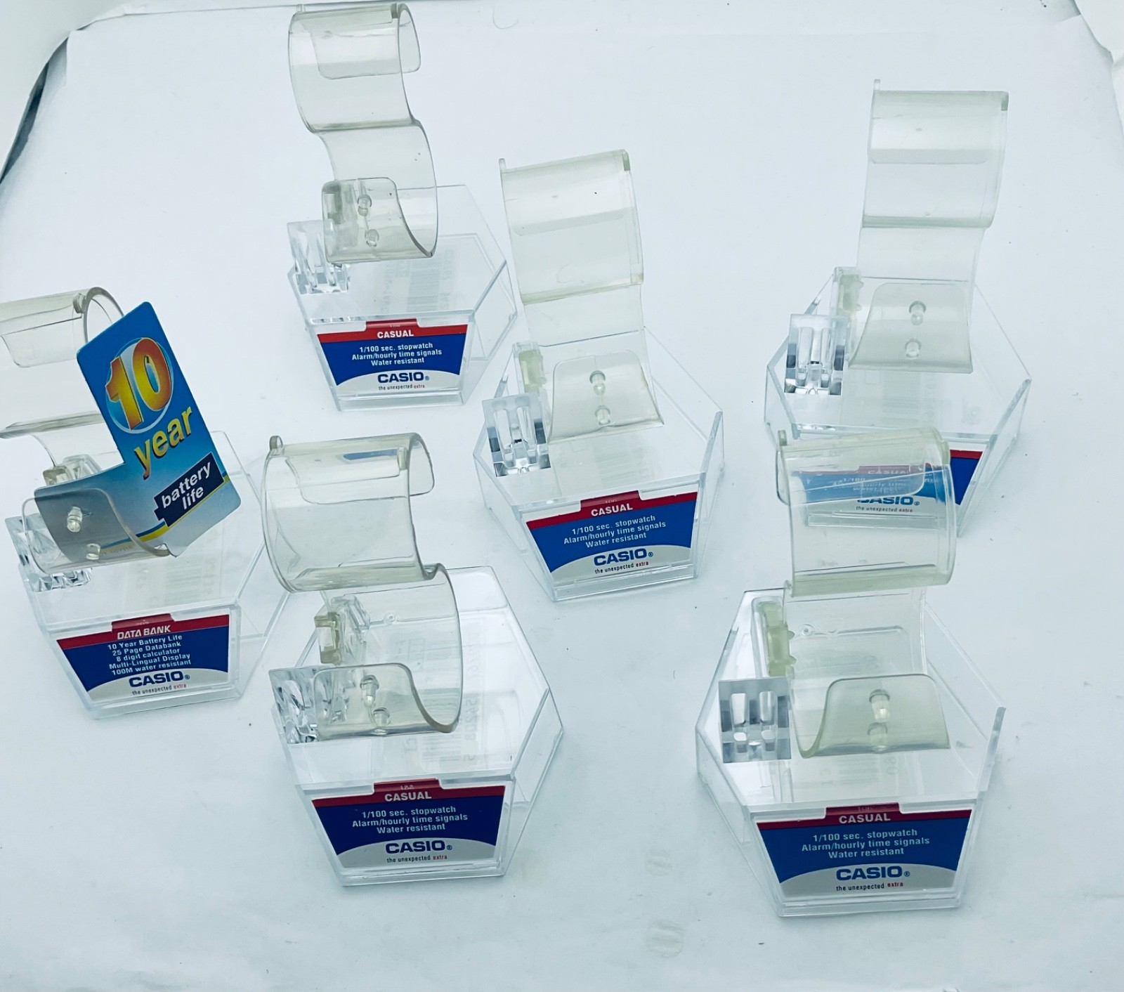 6 New Casio Display Watch Box-Blue Gift Box Watch Cradle OEM BOX Classic Ventage
