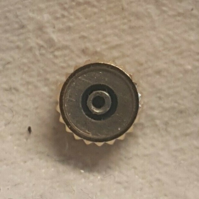 Omega Water Resistant Gold Plated Crown Part Number 42055