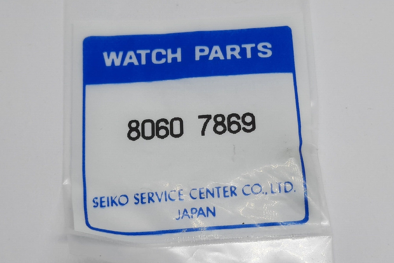 Genuine NOS Seiko 80607869 Steel Colored Push Button for 7T34-6A90, 7T34-6B00