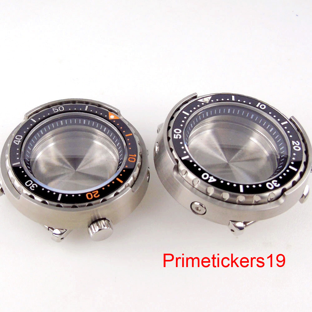 46.5mm Stainless Steel Watch Case Sapphire 4 o’clock Crown Fit NH35 NH36 NH34