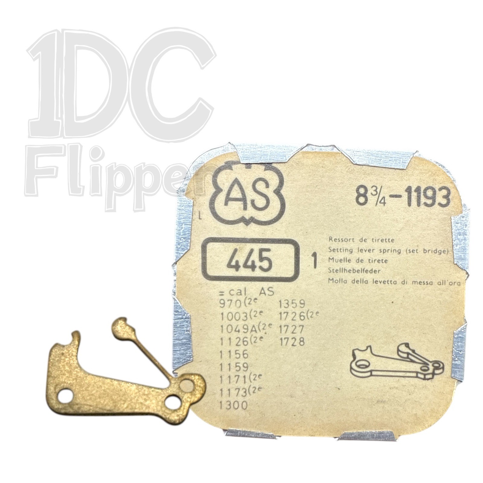 A. Schild AS 1193 SET BRIDGE 445/653 Yoke NOS Fits Multiple Benrus CI Read List