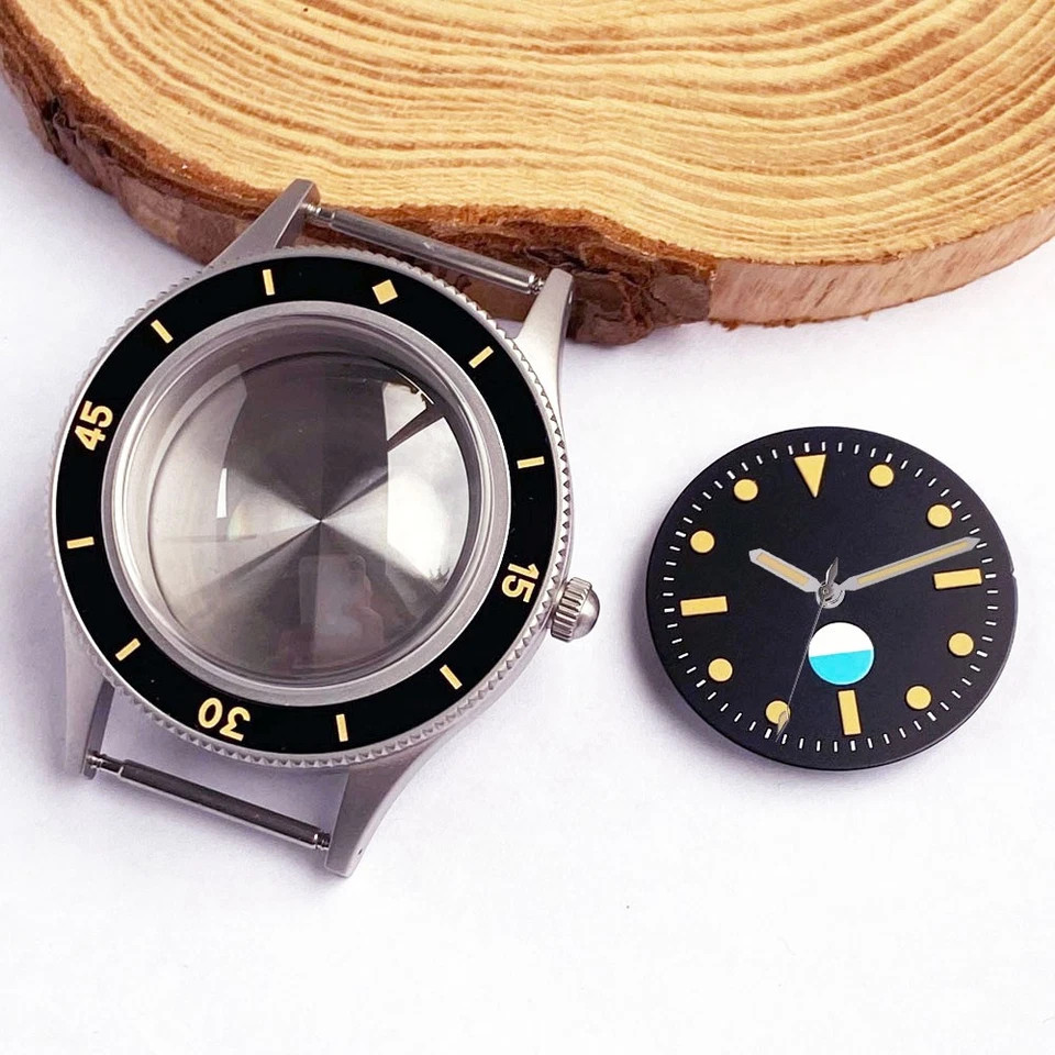 Sandblasted 40mm Diving Watch Case Dial Fit NH34 NH35 NH38 ETA2824 PT5000 SW200
