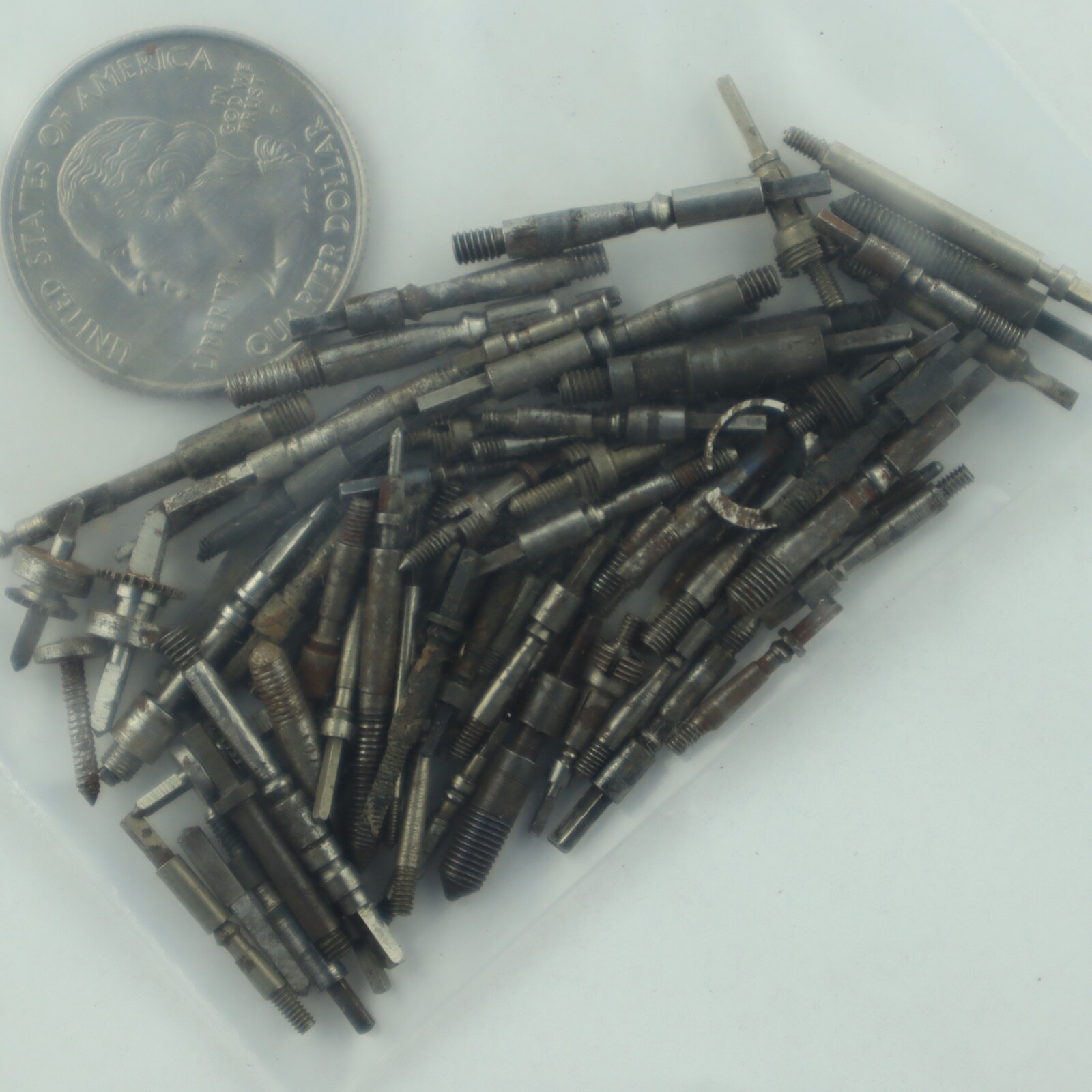 Lot of 50+ Antique Pocket Watch Case Stems Medium Poor Condition
